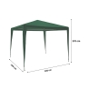 Gazebo 3x3 idrorepellente montaggio rapido con kit bianco Tropico Preço