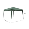Gazebo estensibile verde 3x3 in alluminio richiudibile Rapido Compra