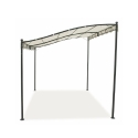 Gazebo a veranda idrorepellente 3x2,5m in ferro ecrù Sarnok Venda