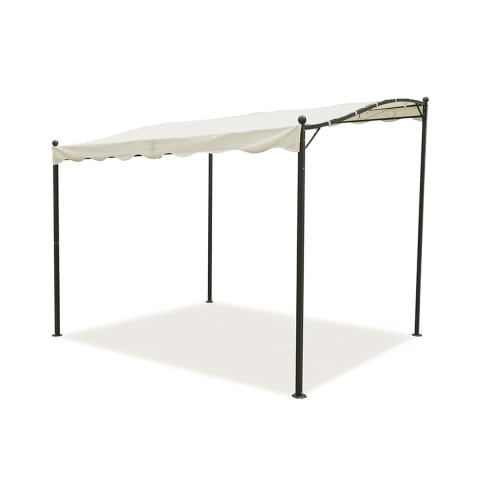 Gazebo a veranda idrorepellente 3x2,5m in ferro ecrù Sarnok Promoção