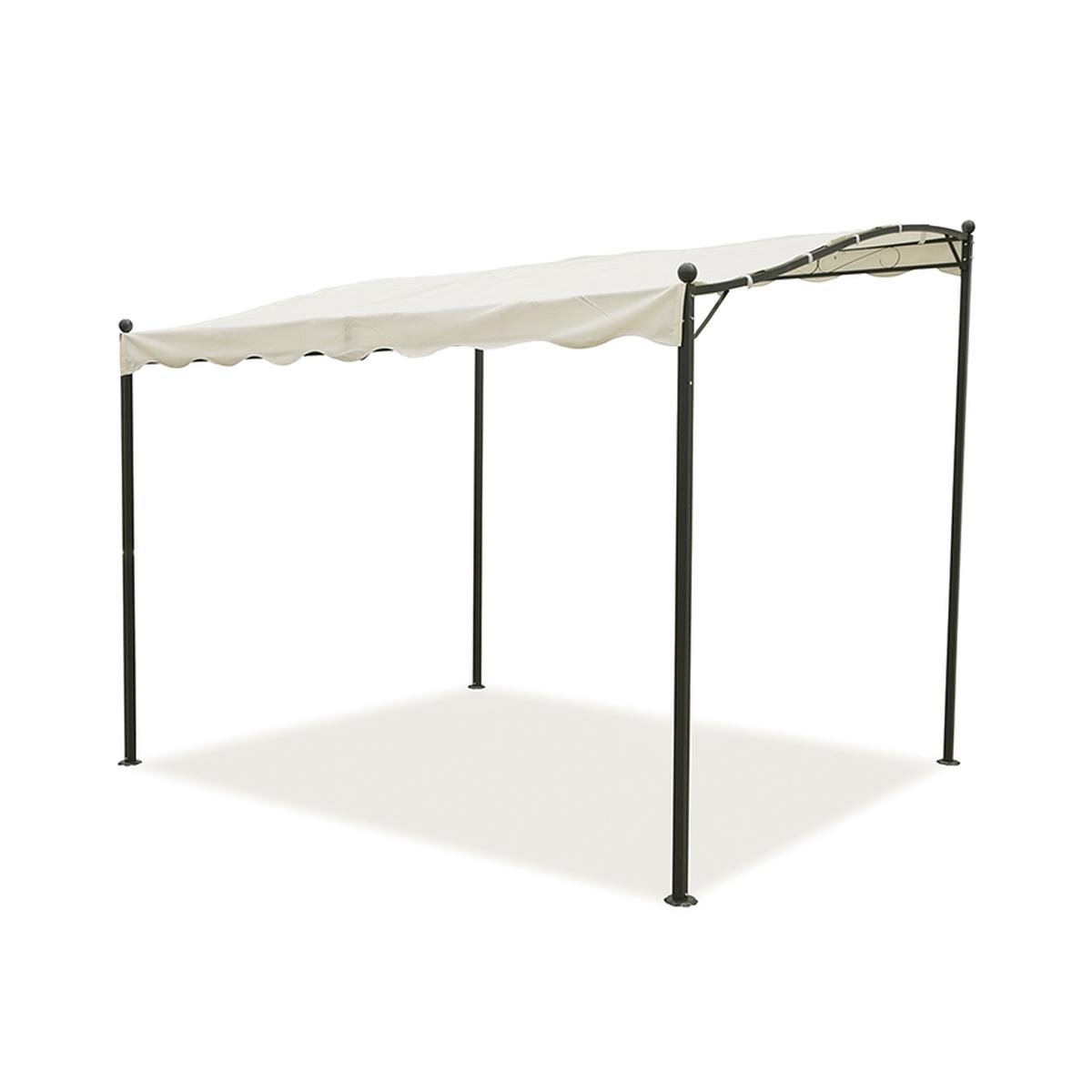 Gazebo a veranda idrorepellente 3x2,5m in ferro ecrù Sarnok Promoção Gazebo a veranda idrorepellente 3x2,5m in ferro ecrù Sarnok Promoção