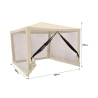 Gazebo idrorepellente con zanzariere 3x3m ferro ecrù Dakar Oferta