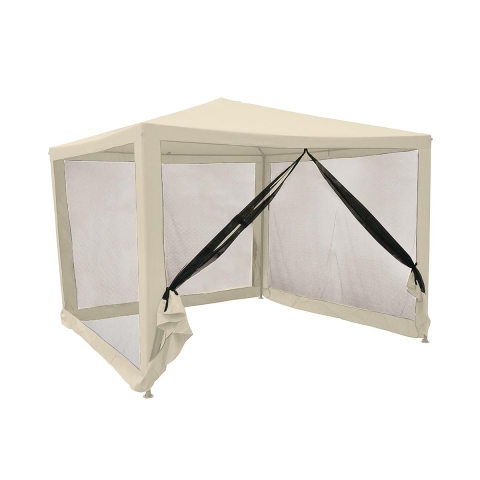 Gazebo idrorepellente con zanzariere 3x3m ferro ecrù Dakar Promoção