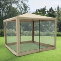 Gazebo idrorepellente con zanzariere 3x3m ferro ecrù Dakar Venda