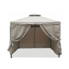 Gazebo idrorepellente 3x3m 4 tende laterali ferro tortora Tangeri Venda
