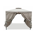 Gazebo idrorepellente 3x3m 4 tende laterali ferro tortora Tangeri Saldos
