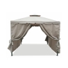 Gazebo idrorepellente 3x3m 4 tende laterali ferro tortora Tangeri Saldos