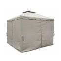 Gazebo idrorepellente 3x3m 4 tende laterali ferro tortora Tangeri Catálogo
