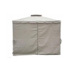 Gazebo idrorepellente 3x3m 4 tende laterali ferro tortora Tangeri Estoque
