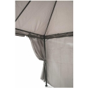 Gazebo idrorepellente 3x3m 4 tende laterali ferro tortora Tangeri Escolha