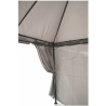 Gazebo idrorepellente 3x3m 4 tende laterali ferro tortora Tangeri Escolha