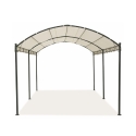 Gazebo túnel impermeável 3x4m ferro 6 postes ecru Lomek Oferta