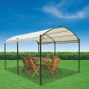 Gazebo túnel impermeável 3x4m ferro 6 postes ecru Lomek Venda