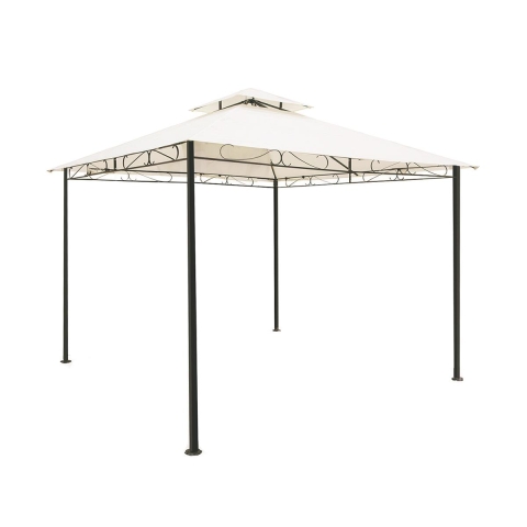 Pérgula de jardim 3x3m com cobertura de poliéster repelente à água Sahara Promoção