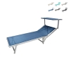 Espreguiçadeira de jardim em alumínio com toldo parasol Riccione Oferta
