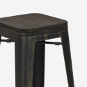 Banco Elegante de Metal Madeira p/Bar ou Cozinha Brush Up 