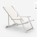 Cadeira Espreguiçadeira Praia com Braços Alumínio Dobrável Riccione Gold Lux Medidas