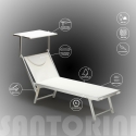 Espreguiçadeira Profissional em Alumínio Cama de Praia Santorini 