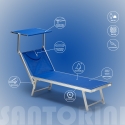 20 Espreguiçadeiras em Alumínio com Para-sol Santorini 