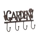 Cabide de parede em ferro fundido com 4 ganchos Garden Venda