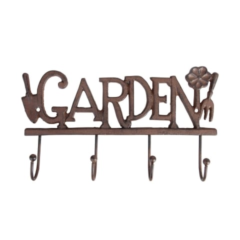 Cabide de parede em ferro fundido com 4 ganchos Garden Promoção