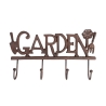 Cabide de parede em ferro fundido com 4 ganchos Garden Promoção