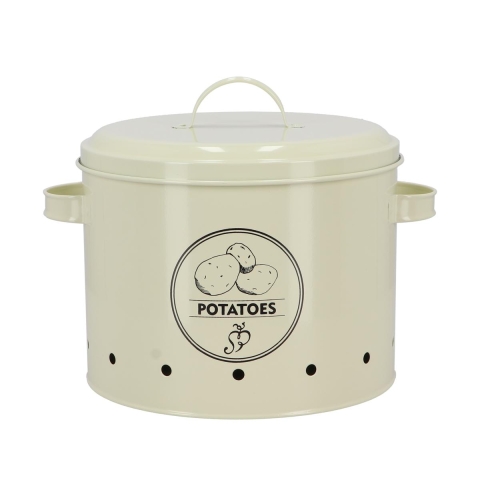 Lata de cozinha para batatas com furos e tampa Promoção