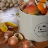 Recipiente vintage em lata para compostagem com filtro de carvão ativado Preço