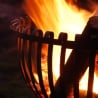 Braseiro elevado para exterior jardim em metal preto com alças Descontos