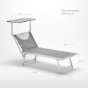 2 Espreguiçadeiras de Alumínio Super-Confortáveis e Fáceis de Transportar Santorini Limited Edition 