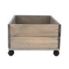 Floreira de madeira FSC com rodas 59x39,2x25,2cm Saldos