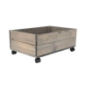 Floreira de madeira FSC com rodas 59x39,2x25,2cm Descontos