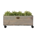 Floreira de madeira FSC com rodas 59x39,2x25,2cm Venda