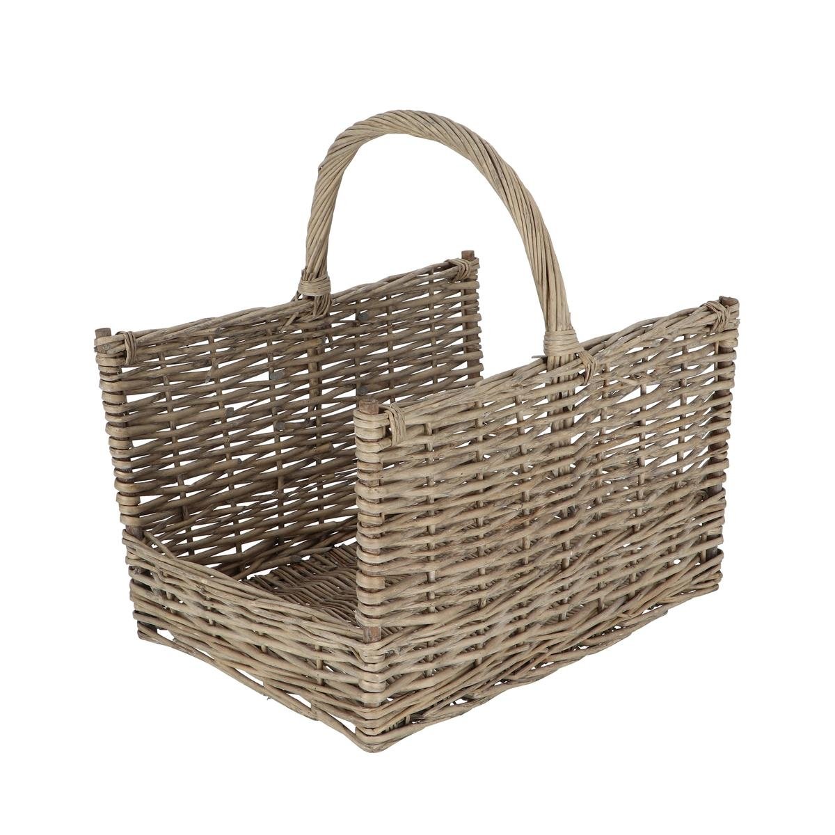 Cesto de vime para lenha com pega 45,8x36x51,5cm Promoção Cesto de vime para lenha com pega 45,8x36x51,5cm Promoção