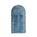 Espelho com moldura em forma de janela com portas azul Venda