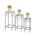 Conjunto de 3 mesas suporte para plantas em estilo clássico Promoção