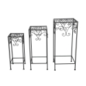 Conjunto de 3 mesas suporte para plantas em estilo clássico Modelo