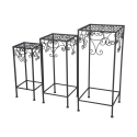 Conjunto de 3 mesas suporte para plantas em estilo clássico Oferta