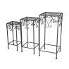 Conjunto de 3 mesas suporte para plantas em estilo clássico Oferta