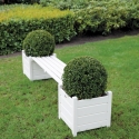 Banco de jardim para exterior em madeira com floreiras Venda
