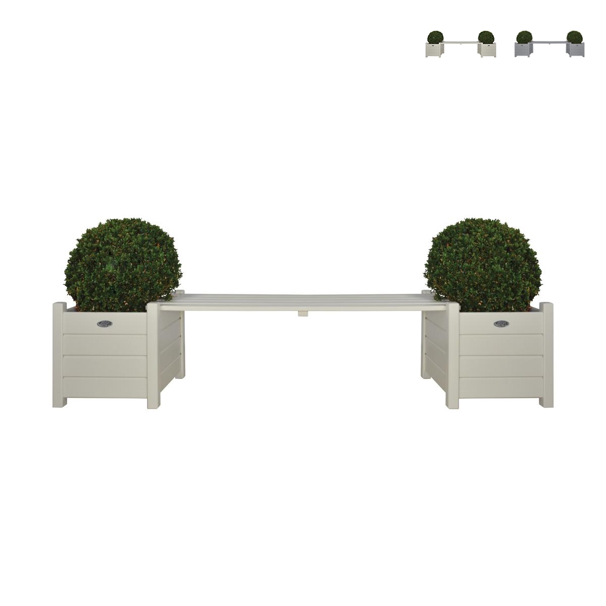 Banco de jardim para exterior em madeira com floreiras Promoção Banco de jardim para exterior em madeira com floreiras Promoção