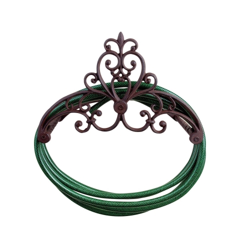 Suporte de Parede para Mangueira em Ferro Fundido Decorado Estilo Clássico Promoção