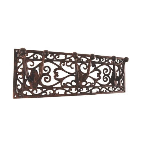 Suporte de parede em ferro fundido com 3 ganchos decorativos Promoção