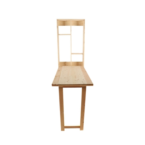 Móvel de parede com mesa dobrável em madeira porta-objectos Promoção