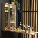 Móvel de parede com mesa dobrável em madeira porta-objectos Venda