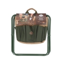 Banco dobrável com bolsa para ferramentas de jardinagem Modelo