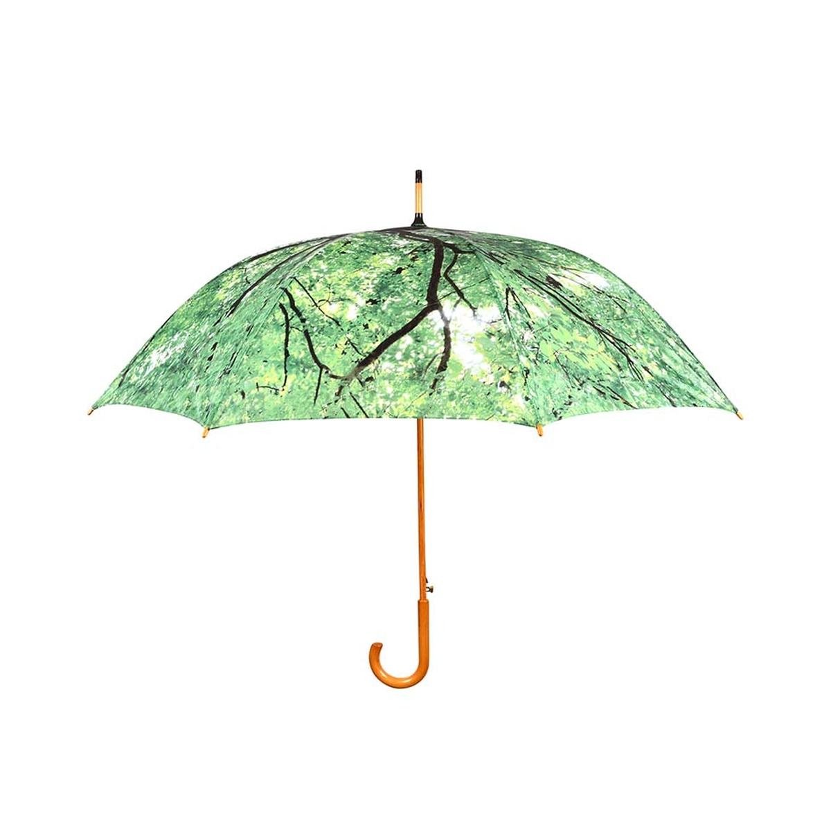 Guarda-chuva com estampado de ramos de árvore