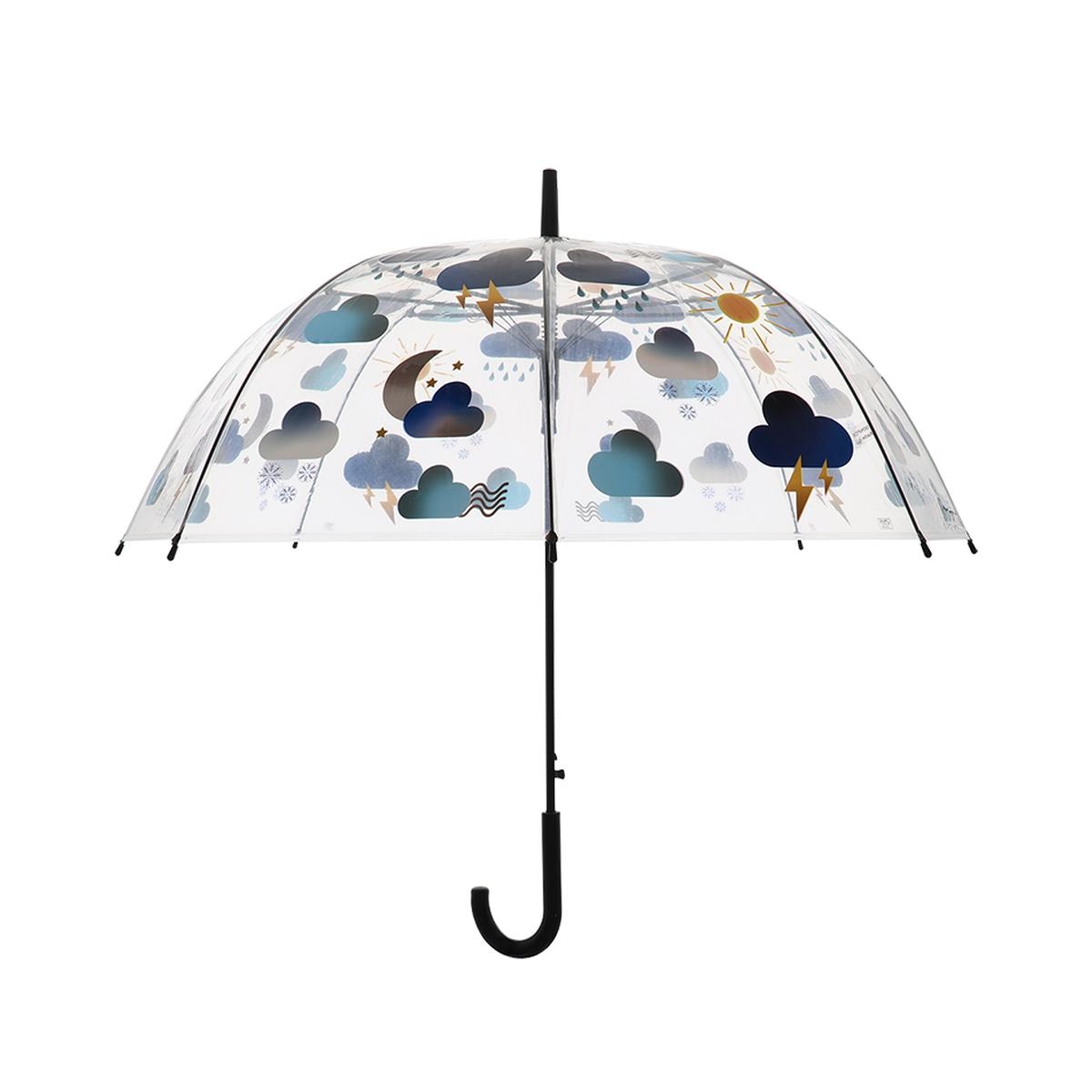 Guarda-chuva transparente com estampas coloridas de meteorologia Dis. Tempo