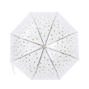 Guarda-chuva transparente com estampa de abelhas e flores Oferta