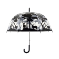 Guarda-chuva transparente com estampado de floresta e veados Promoção